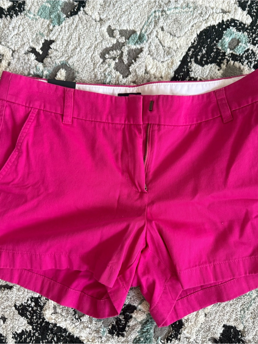 J. Crew Fuchsia High-Rise Cotton Blend Shorts
